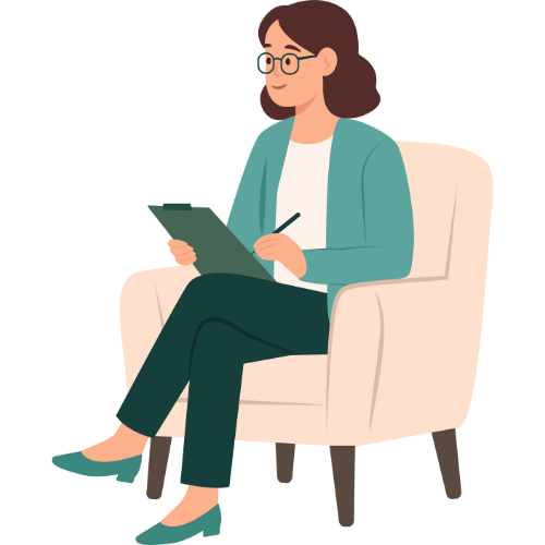 Ilustración de bienestar mental y crecimiento personal - SICOH